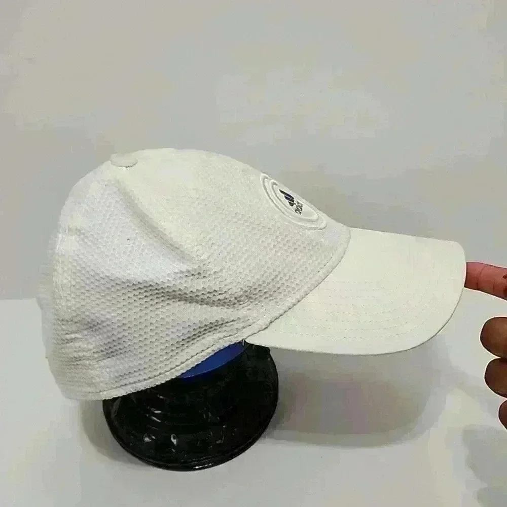Adidas Mens PGA White Textured Adjustable Outdoor Cap Baseball Hat